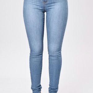 High Waist Woman JEGGINGS Medium Blue Skinny Fit